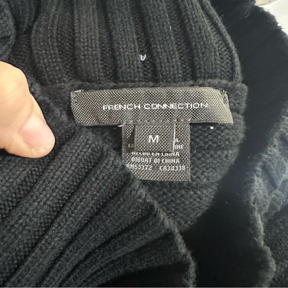 French Connection Mozart Ribbed High Neck Sweater in Black Size M - NWOT - Picture 5 of 6